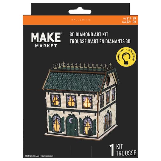 Haunted House 3D LED Diamond Art Kit by Make Market